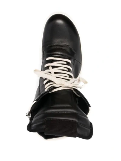 Rick Owens Geobasket Leather High-top Sneakers In Multi