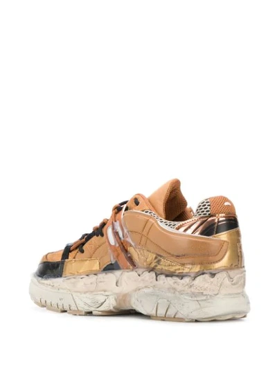 Shop Maison Margiela Fusion Chunky Sneakers In Brown