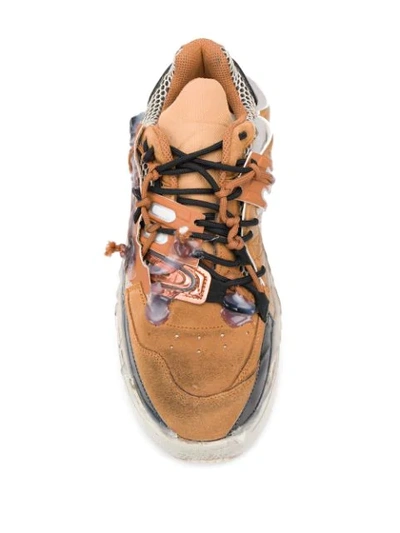 Shop Maison Margiela Fusion Chunky Sneakers In Brown