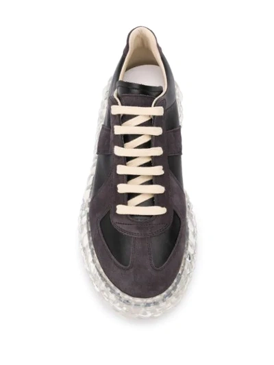 Shop Maison Margiela Replica Caviar Sneakers In Black