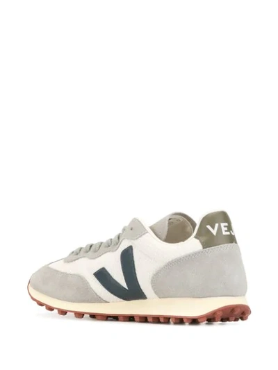 Shop Veja Logo Detail Sneakers In Grey