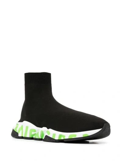 Shop Balenciaga Speed High-top Sneakers In Black