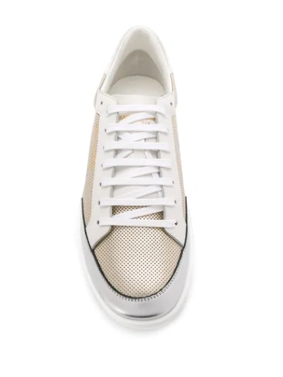 Saint Laurent Court Classic Sl/10 Low-top Sneakers In Gold