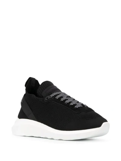 Shop Dsquared2 Runner Knit Sneakers In Black