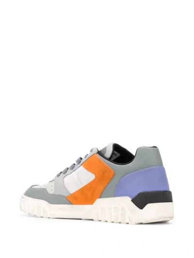 Shop Diesel Colour Block Sneakers In Grey