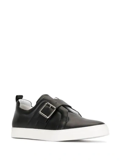 Shop Pierre Hardy Slider Buckle Slip-on Sneakers In Black