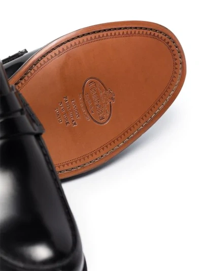 Church's Tunbridge Fume Navy Loafers In Black