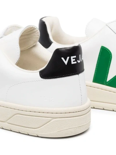 WHITE V-12 LEATHER SNEAKERS