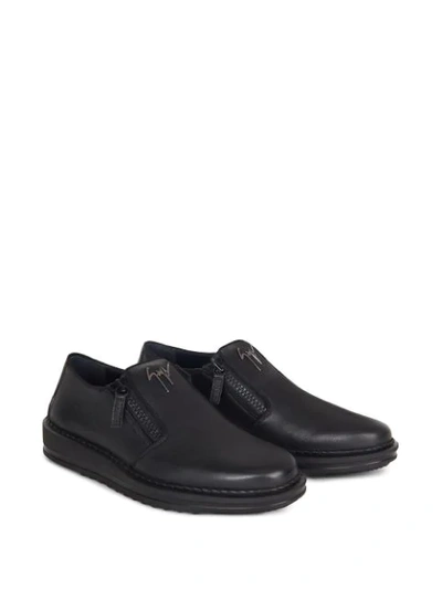 Shop Giuseppe Zanotti Side Zip Slip-on Trainers In Black