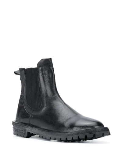 Shop Moma Buffalo Leather Ankle Boots In Black