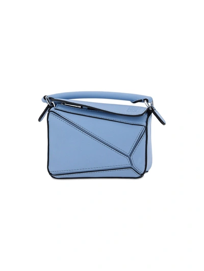 Shop Loewe Puzzle Nano Handbag In Blue