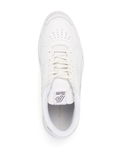 Shop Filling Pieces Tonal-panelled Hi-top Leather Trainers In White