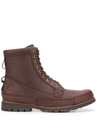 Shop Timberland Lace-up Hiking Boots In Brown