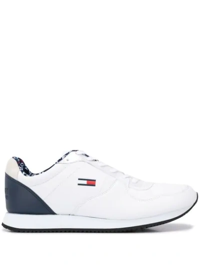 Shop Tommy Jeans Casual Lace-up Sneakers In White
