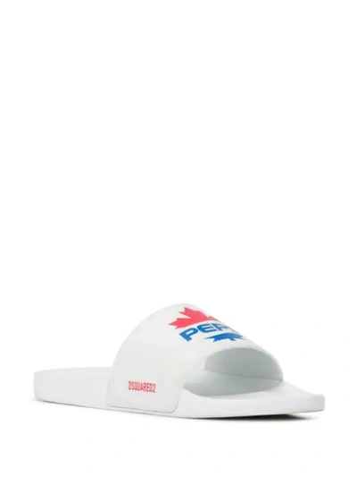Shop Dsquared2 Pepsi Pool Slides In White