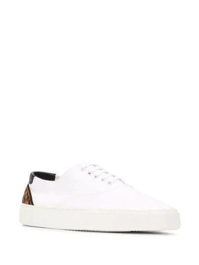 Shop Saint Laurent Venice Leopard Detail Low-top Sneakers In White
