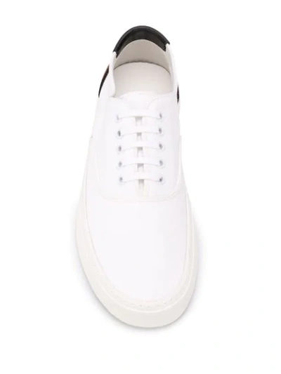 Shop Saint Laurent Venice Leopard Detail Low-top Sneakers In White