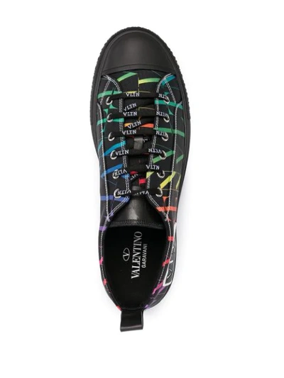 Shop Valentino Vltn Times Giggies Low-top Sneakers In Black