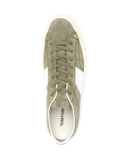 Shop Tom Ford Cambridge Low-top Sneakers In Green
