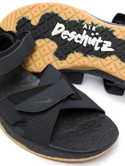 Shop Nike Deschutz Touch-strap Sandals In Black