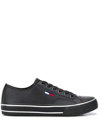 Shop Tommy Jeans City Low Top Sneakers In Black