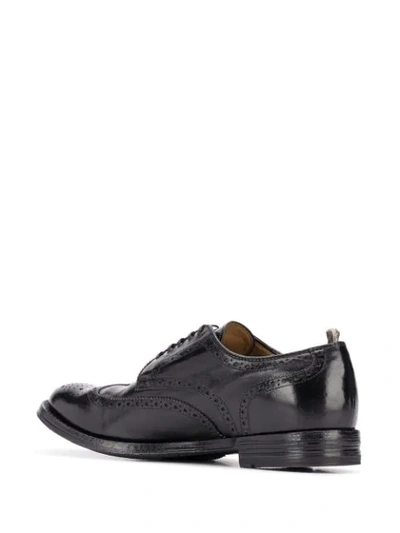 Shop Officine Creative Perforated Detail Oxford Shoes In Black