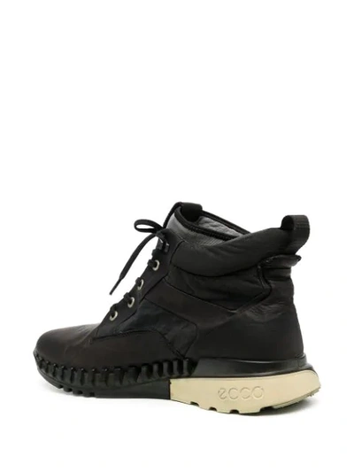 Shop Stone Island Hi-top Trainer Boots In Brown