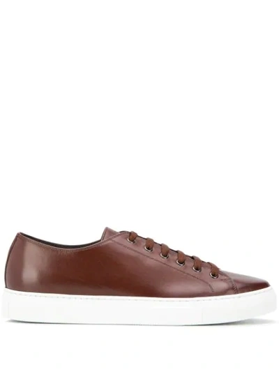 Shop Paul Smith Flat Lace-up Sneakers In Brown