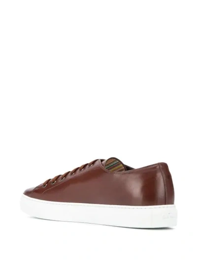 Shop Paul Smith Flat Lace-up Sneakers In Brown