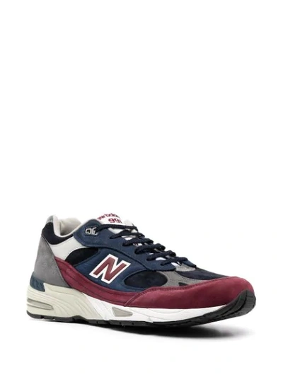 Shop New Balance 991 Lifestyle Low-top Sneakers In Blue