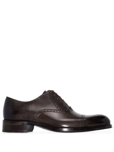 Shop Tom Ford Edgar Lace-up Brogues In Brown