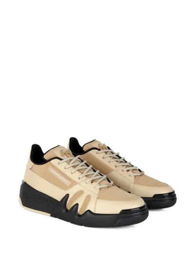 Shop Giuseppe Zanotti Talon Low-top Leather Sneakers In Neutrals