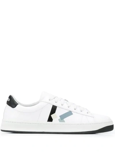 Shop Kenzo Low-top Lace-up Trainers In White