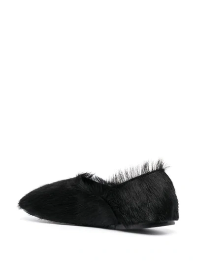 Shop Jil Sander Textured-finish Slippers In Black