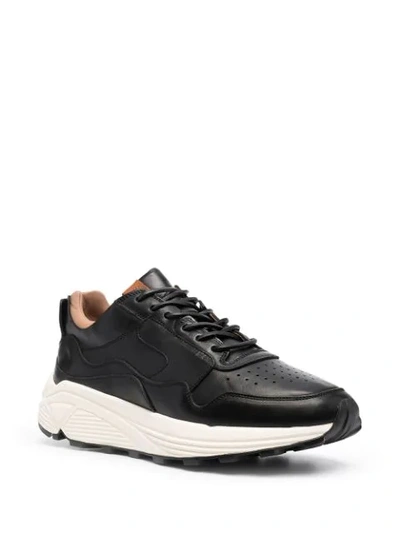 Shop Buttero Panelled Low-top Sneakers In Black