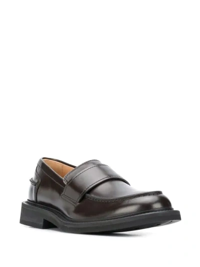 Shop Bottega Veneta Bv Level Loafers In Brown