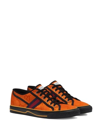 Shop Gucci Off The Grid Gg Tennis 1977 Sneakers In Orange