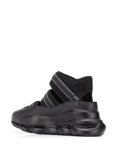 Shop Versace Chain Reaction Sandals In Black