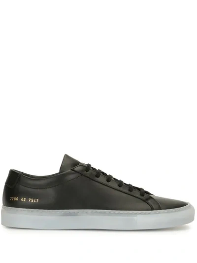 Shop Common Projects Achilles Ice Sole Leather Trainers In Black
