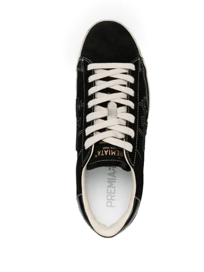 Shop Premiata Steven Low-top Sneakers In Black