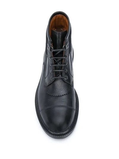 Shop Ermenegildo Zegna Lace-up Ankle Boots In Black