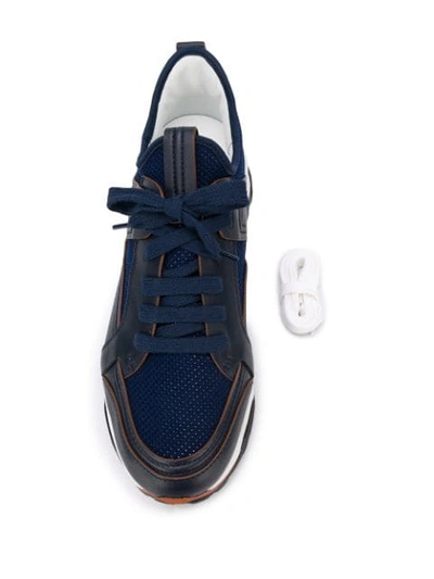 Shop Ermenegildo Zegna Siracusa Low-top Sneakers In Blue