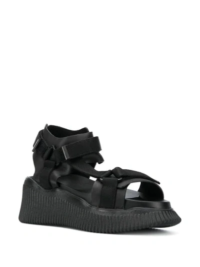 Shop Julius Buckled Platform Sandals In Black