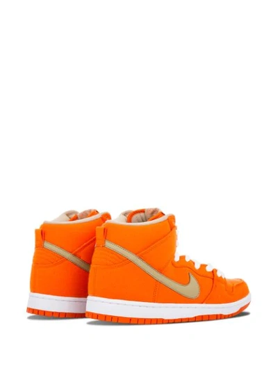 Shop Nike Dunk High Pro Sb Sneakers In Orange