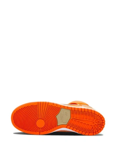 Shop Nike Dunk High Pro Sb Sneakers In Orange