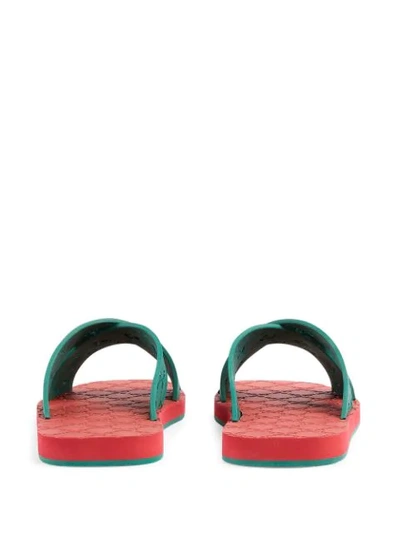 Shop Gucci Gg Slide Sandals In Green