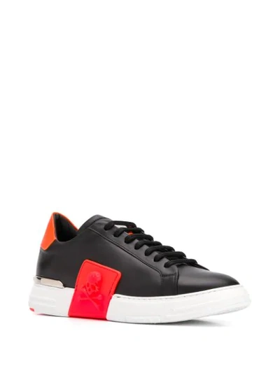 Philipp Plein Phantom Kick$ Low-top Sneakers In Black