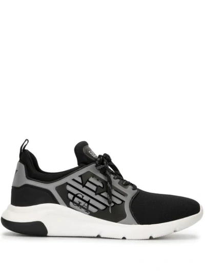 Shop Ea7 A-racer Reflex Low-top Sneakers In Black