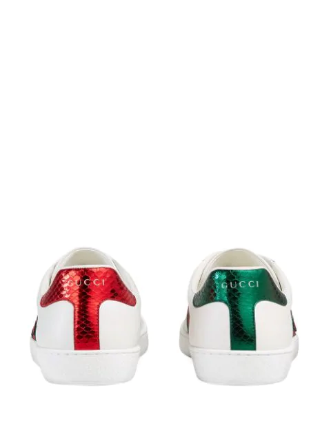 gucci ace snake trainers