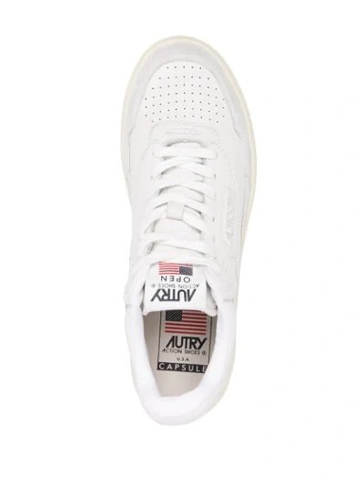 Shop Autry Mid-top Logo Detail Sneakers In White